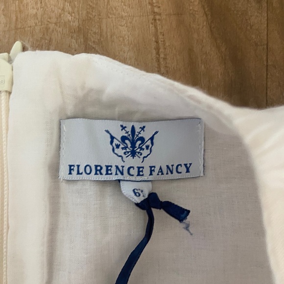 Florence Fancy Girls Ivory Cream Lace Shift Dress Size 6 - Picture 4 of 4